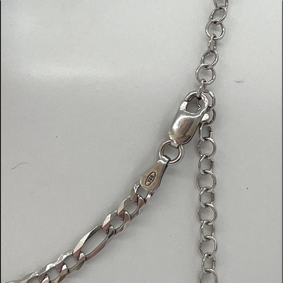 925 Sterling Silver Figaro Choker ⛓ - Picture 11 of 11